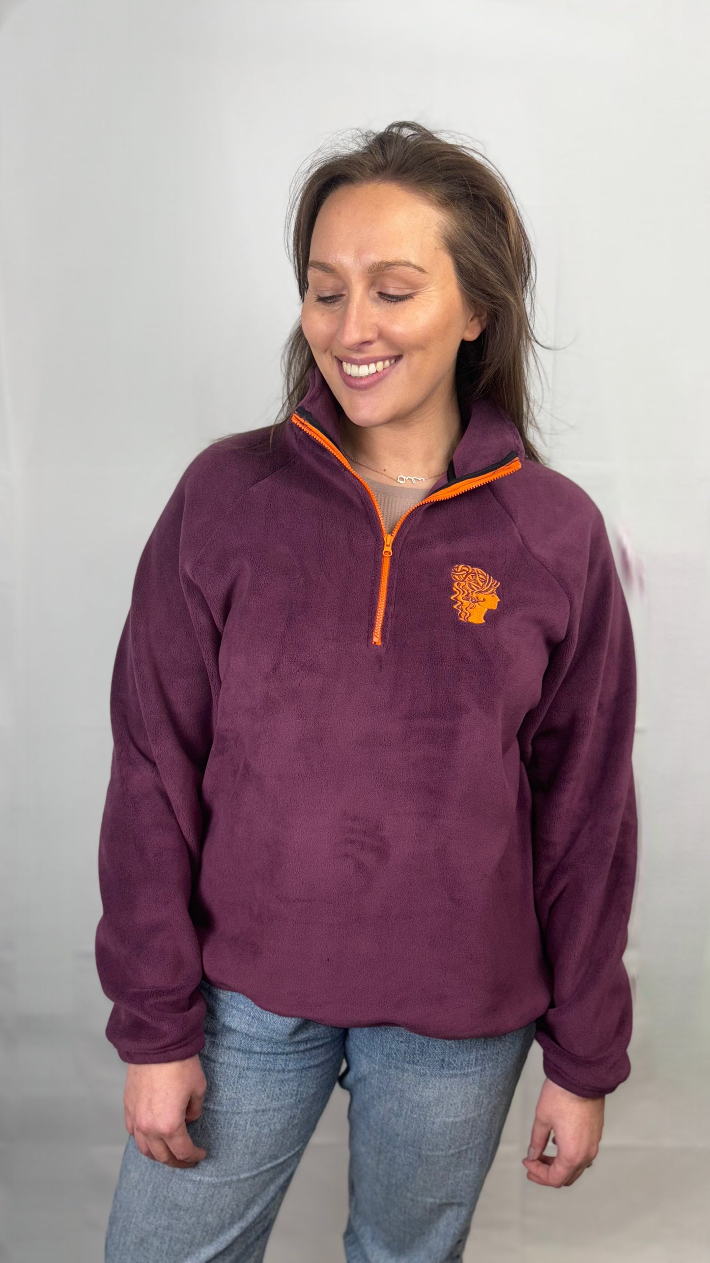 Mauve Quarter Zip Fleece