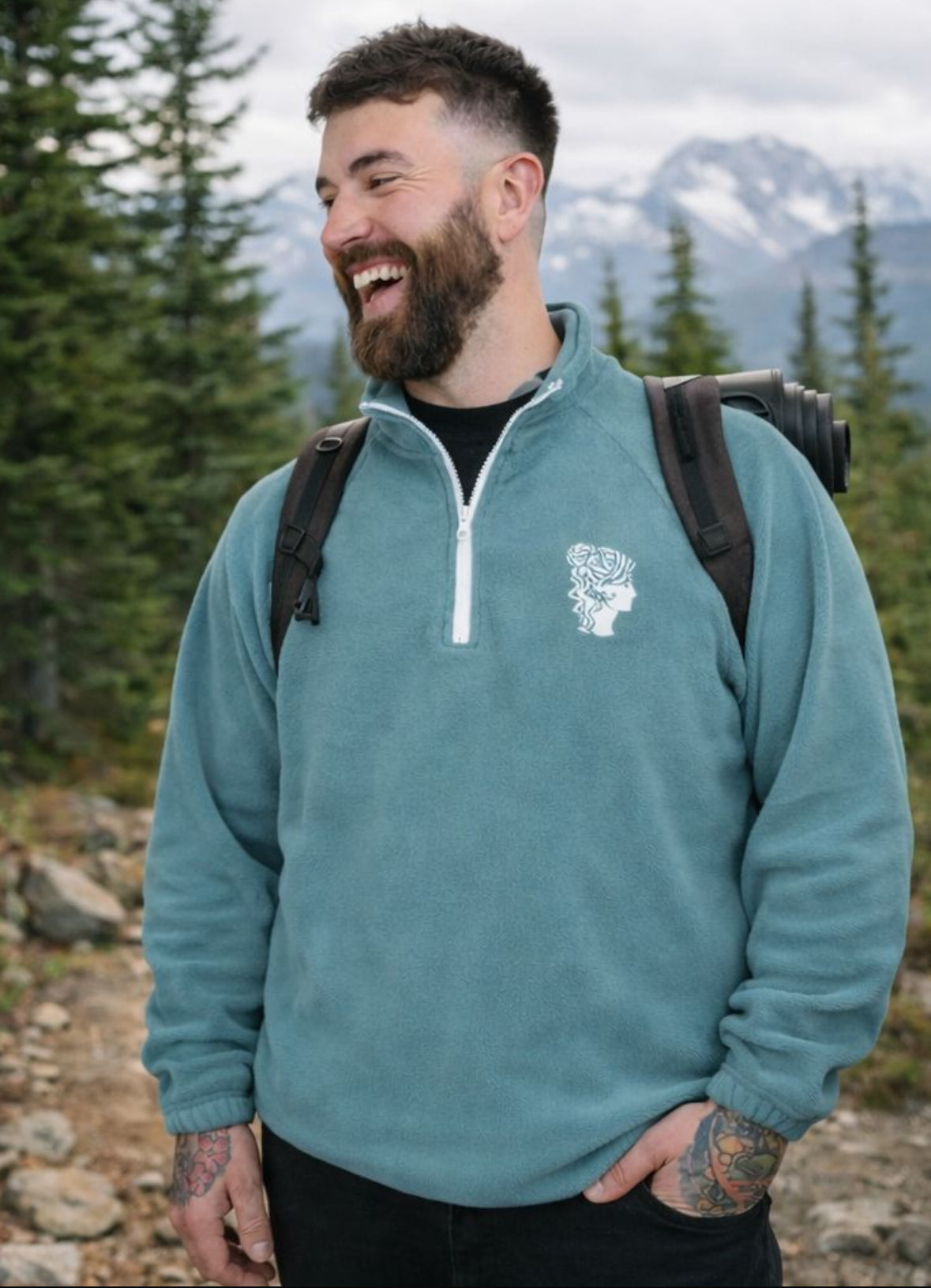 Cerulean Quarter Zip Fleece