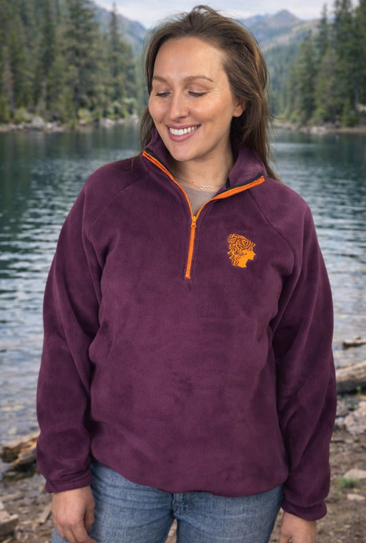 Mauve Quarter Zip Fleece