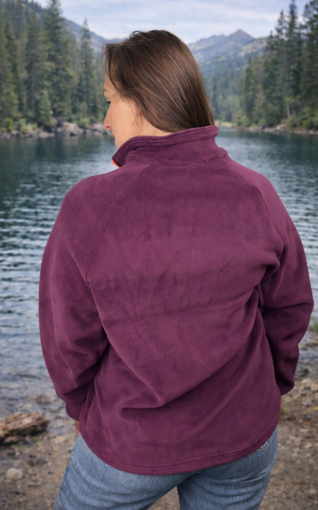 Mauve Quarter Zip Fleece