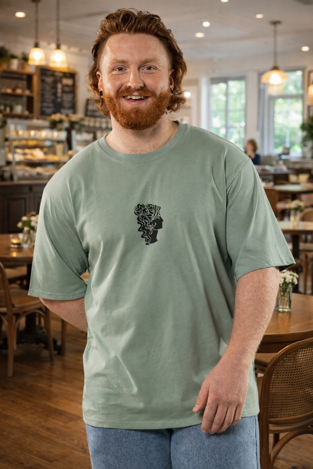 Oversized T - Sea Green